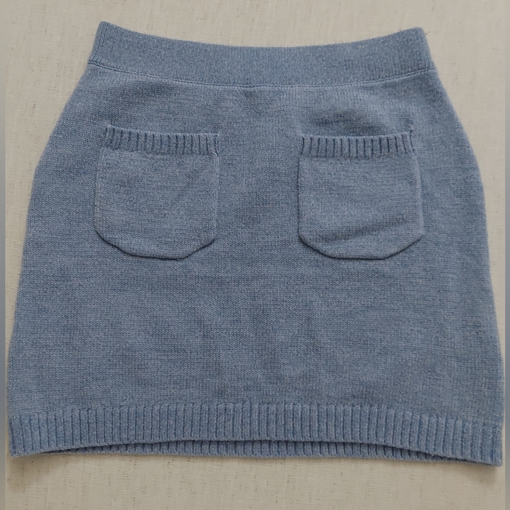 Light Blue Knit Pocket We The Free Mini Skirt. Size Large. SK-508